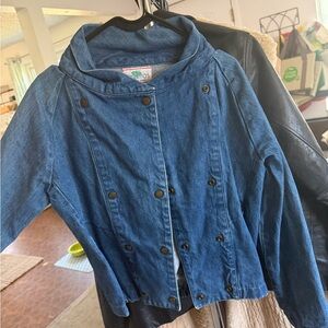 Vintage Unique Denim Jean Jacket - Blue Women’s Jacket